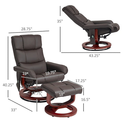 Fauteuil inclinable avec ottoman, fauteuil inclinable électrique en similicuir