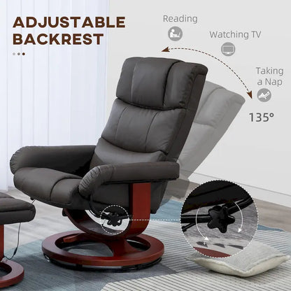 Fauteuil inclinable avec ottoman, fauteuil inclinable électrique en similicuir