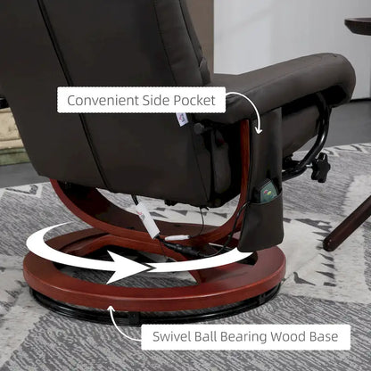 Fauteuil inclinable avec ottoman, fauteuil inclinable électrique en similicuir
