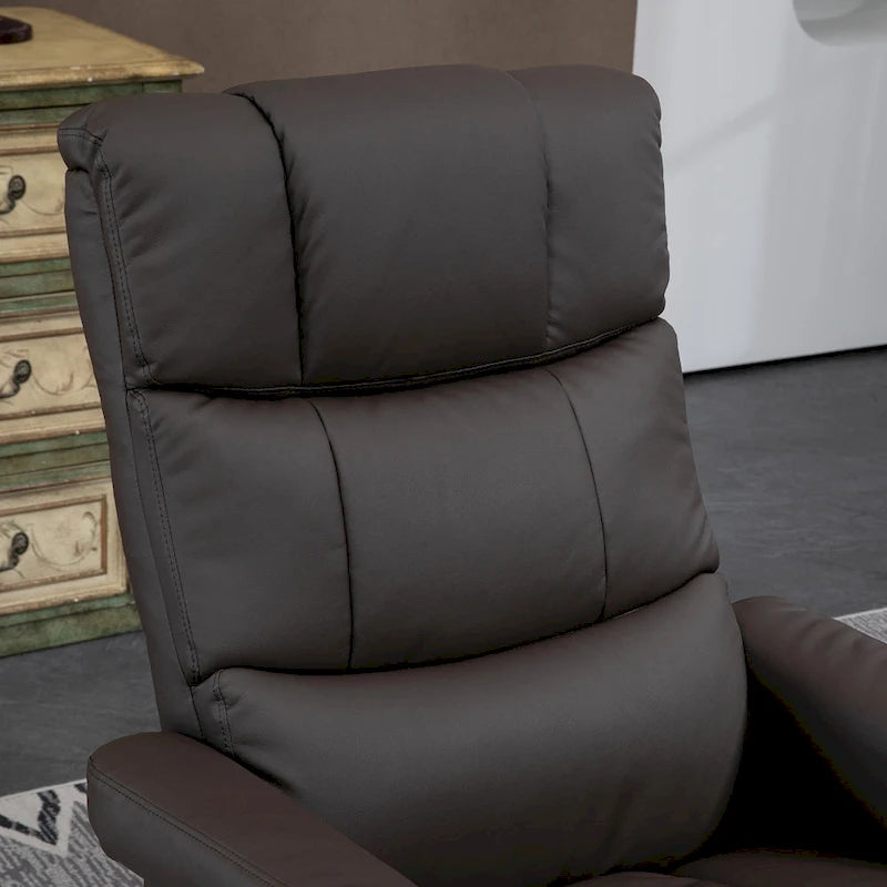 Fauteuil inclinable avec ottoman, fauteuil inclinable électrique en similicuir
