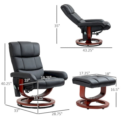 Fauteuil inclinable avec ottoman, fauteuil inclinable électrique en similicuir