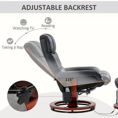 Fauteuil inclinable avec ottoman, fauteuil inclinable électrique en similicuir