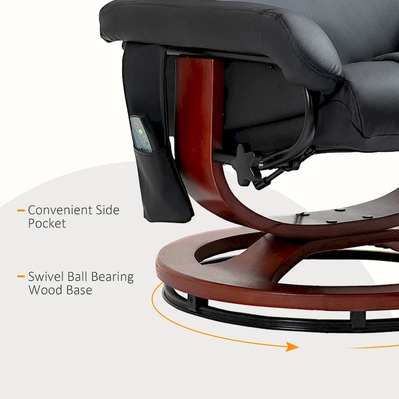 Fauteuil inclinable avec ottoman, fauteuil inclinable électrique en similicuir