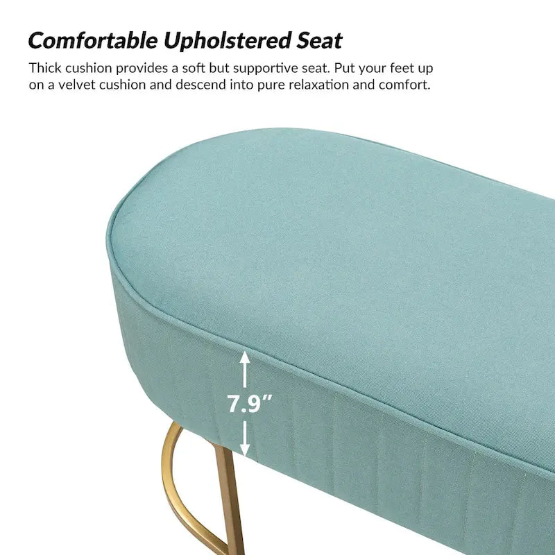 Banc de 48 de large avec base en métal