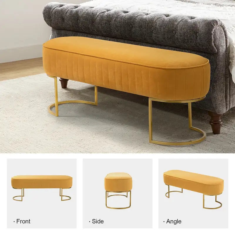 Banc de 48 de large avec base en métal