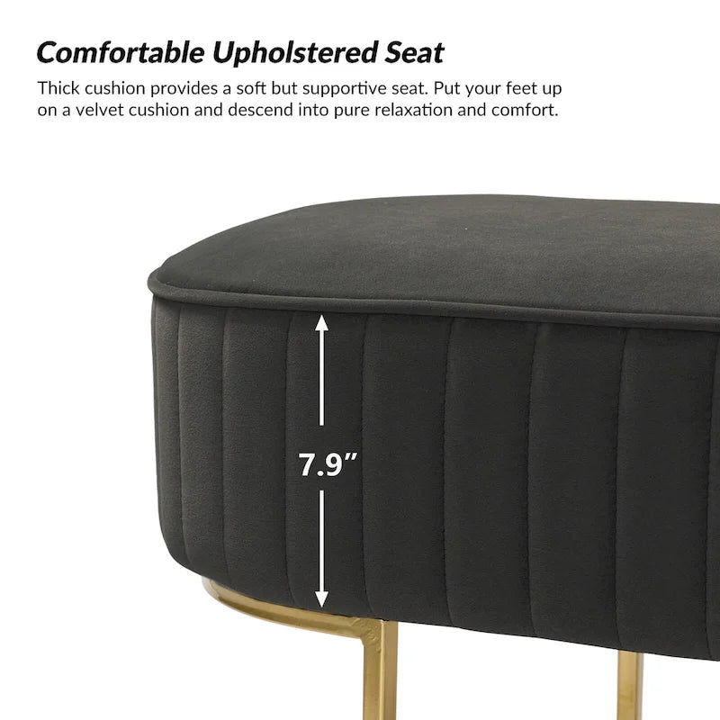 Banc de 48 de large avec base en métal