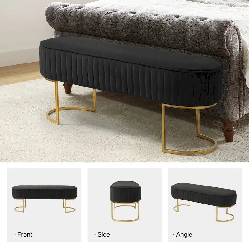 Banc de 48 de large avec base en métal