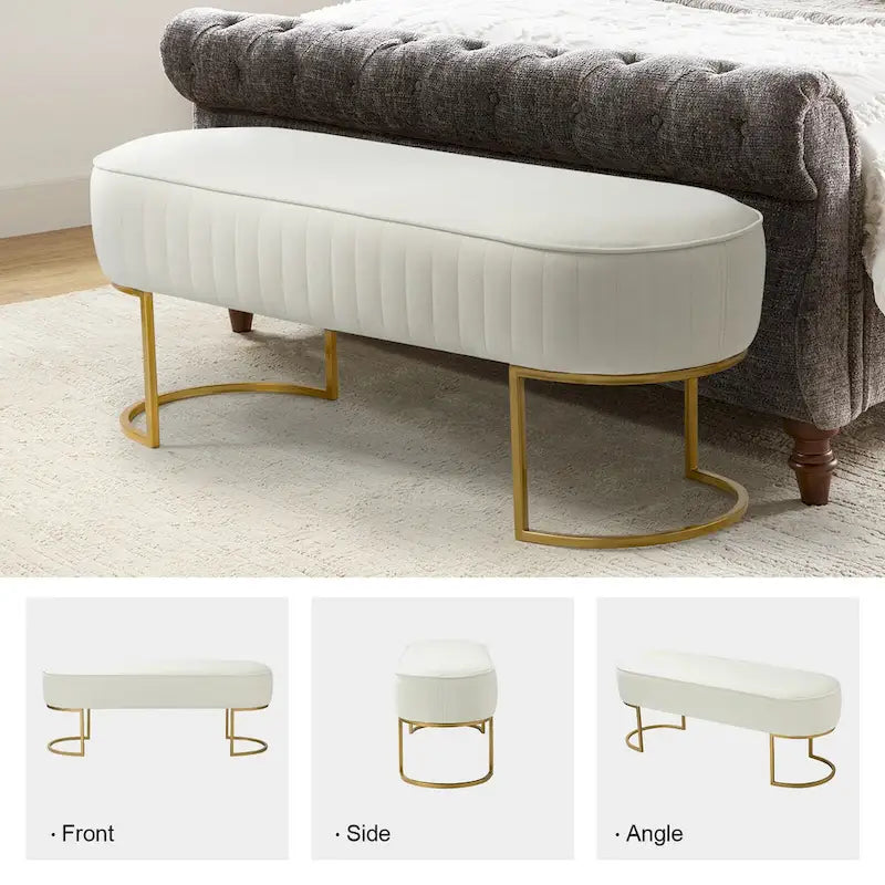 Banc de 48 de large avec base en métal