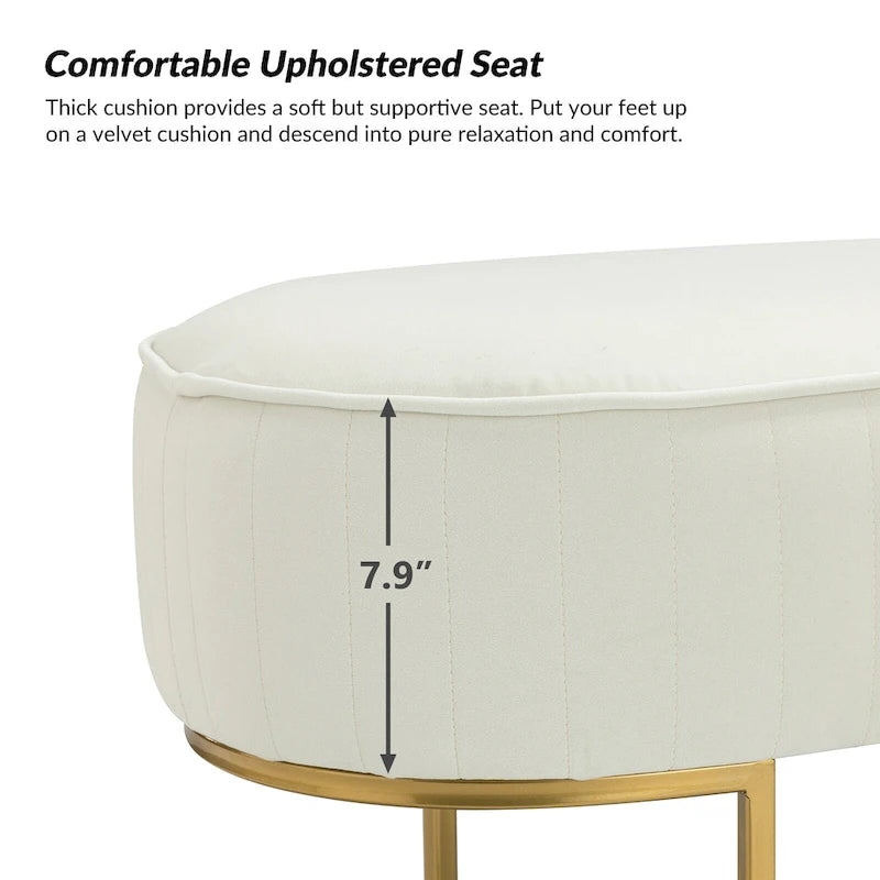 Banc de 48 de large avec base en métal