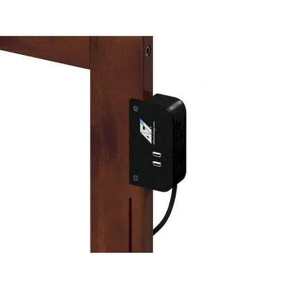 Lit plateforme en bois massif avec pied de lit, chargeur USB et lattes – 5 couleurs, 5 tailles