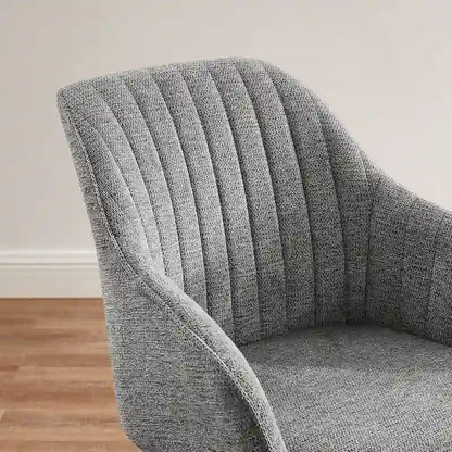Fauteuil d'appoint pivotant Mid-Century Modern avec pieds en bois de hêtre – Pivotement à 360°, 150 kg