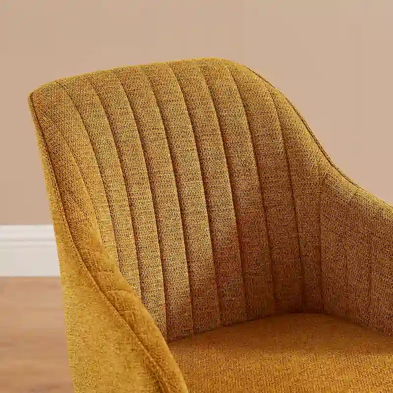Fauteuil d'appoint pivotant Mid-Century Modern avec pieds en bois de hêtre – Pivotement à 360°, 150 kg