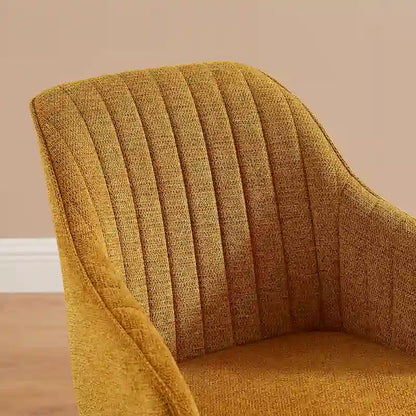 Fauteuil d'appoint pivotant Mid-Century Modern avec pieds en bois de hêtre – Pivotement à 360°, 150 kg