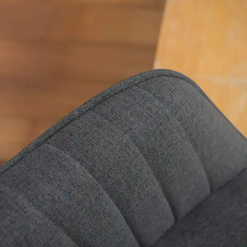 Fauteuil d'appoint pivotant Mid-Century Modern avec pieds en bois de hêtre – Pivotement à 360°, 150 kg