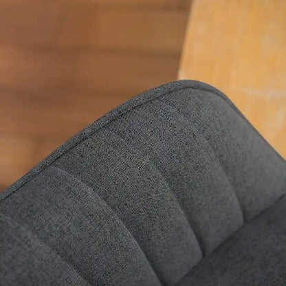 Fauteuil d'appoint pivotant Mid-Century Modern avec pieds en bois de hêtre – Pivotement à 360°, 150 kg