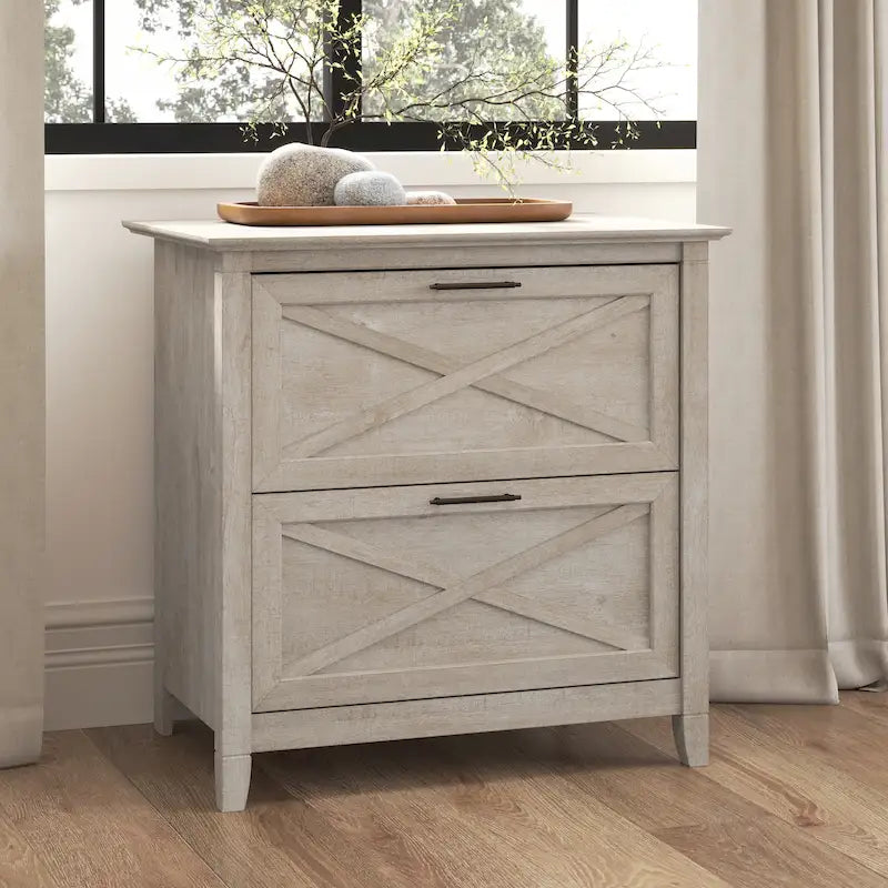 Classeur latéral à 2 tiroirs – Style Ferme, 76 cm l x 51 cm P x 76 cm H