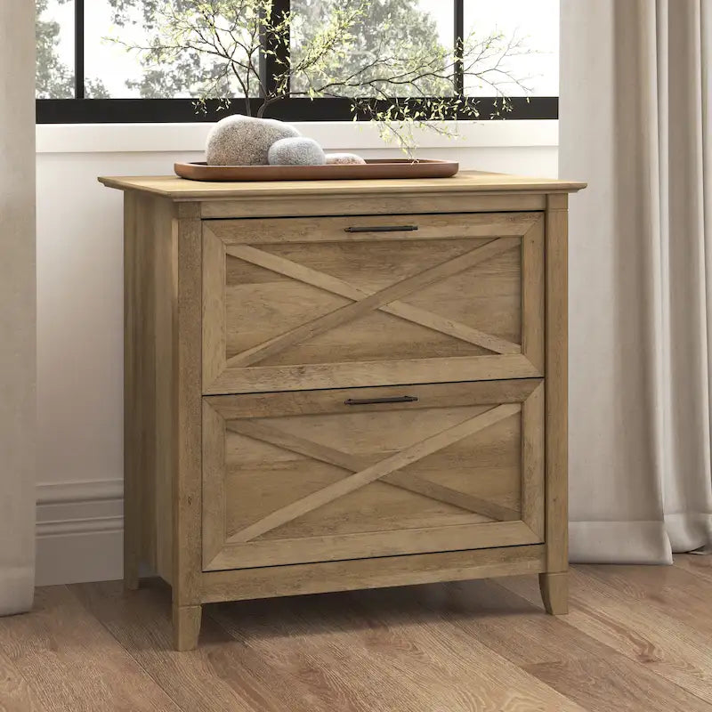 Classeur latéral à 2 tiroirs – Style Ferme, 76 cm l x 51 cm P x 76 cm H