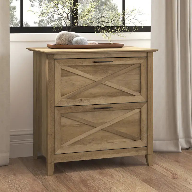 Classeur latéral à 2 tiroirs – Style Ferme, 76 cm l x 51 cm P x 76 cm H
