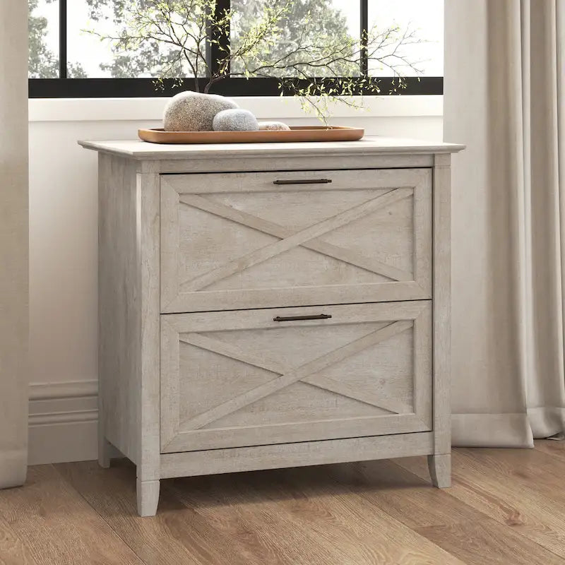 Classeur latéral à 2 tiroirs – Style Ferme, 76 cm l x 51 cm P x 76 cm H