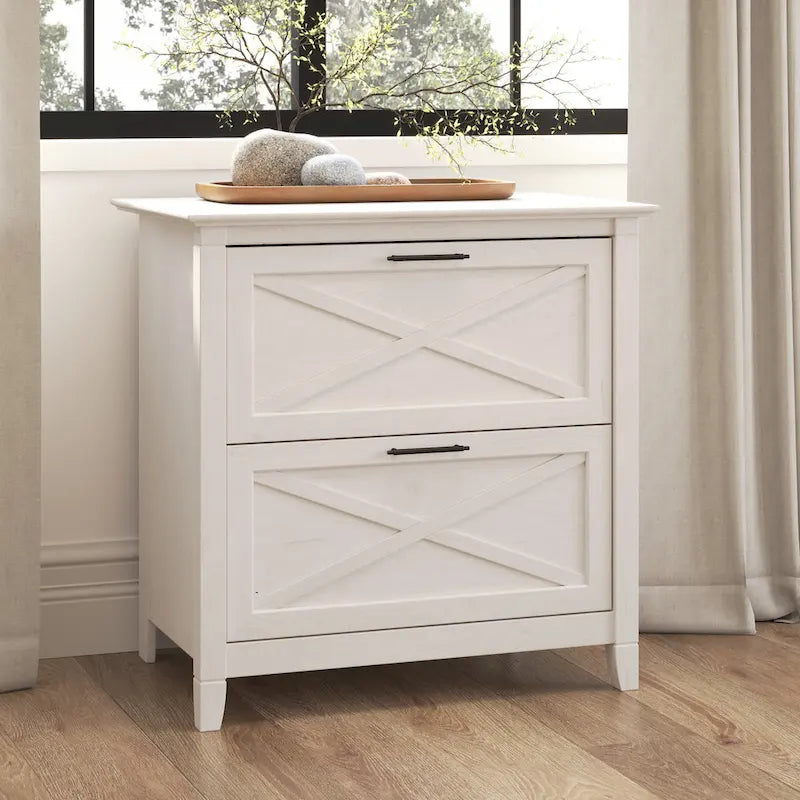 Classeur latéral à 2 tiroirs – Style Ferme, 76 cm l x 51 cm P x 76 cm H