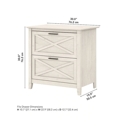 Classeur latéral à 2 tiroirs – Style Ferme, 76 cm l x 51 cm P x 76 cm H