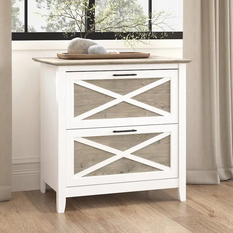 Classeur latéral à 2 tiroirs – Style Ferme, 76 cm l x 51 cm P x 76 cm H