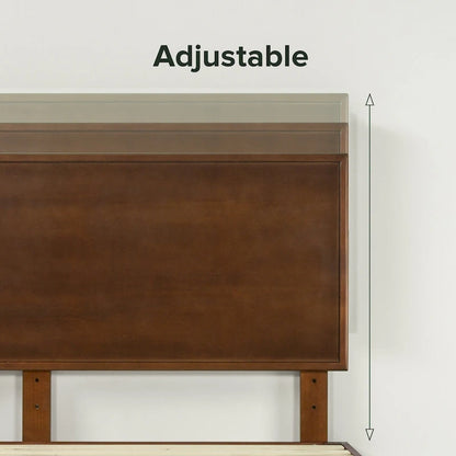 Lit plateforme de luxe en bois du milieu du siècle – Pin et acier, plusieurs tailles