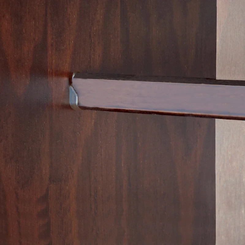 Armoire-penderie 100 % en bois massif style métro – Portes en bois massif ou portes miroirs, plusieurs finitions.