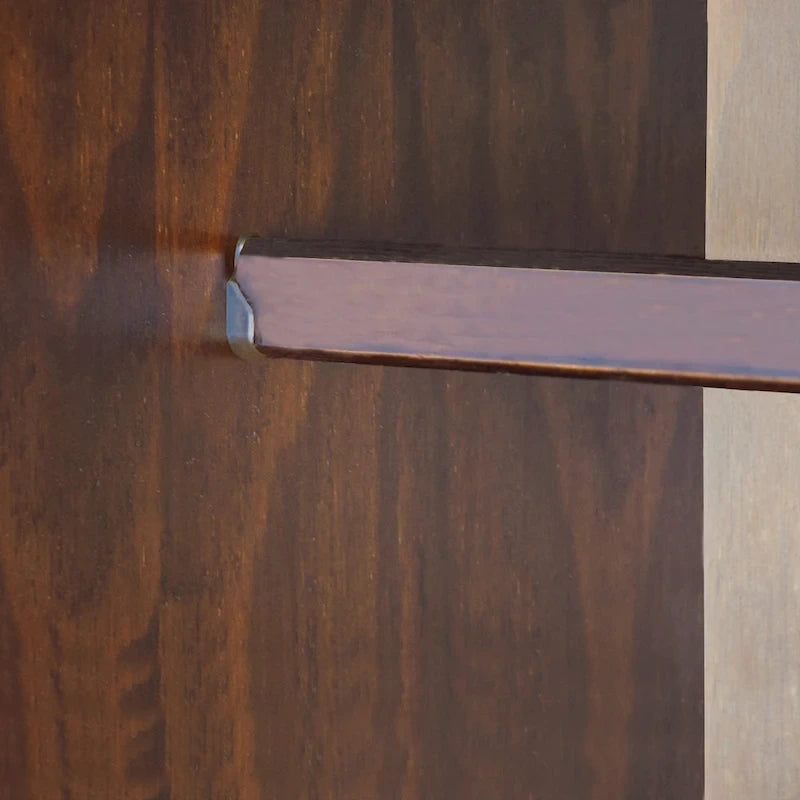 Armoire-penderie 100 % en bois massif style métro – Portes en bois massif ou portes miroirs, plusieurs finitions.