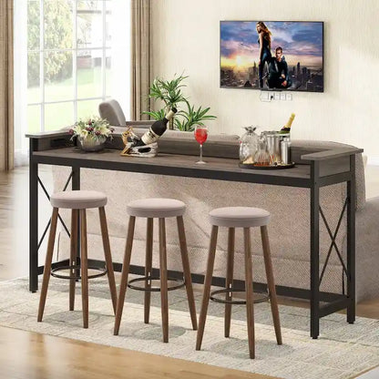 Canapé Table Console d'Entrée Longue de 70,9 pouces avec Prises et Ports USB