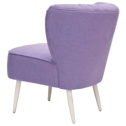 Fauteuil d'appoint rayé arc-en-ciel Mid-Century avec plissé cannelé et pieds en bois de bouleau