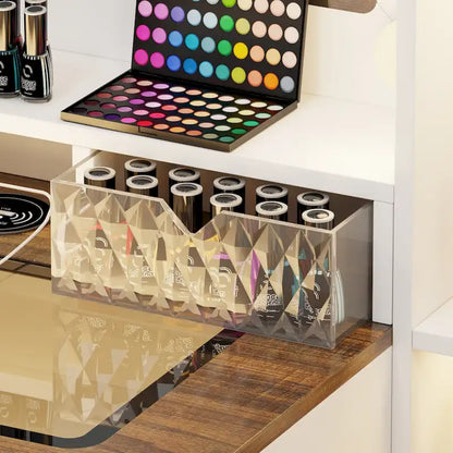 Coiffeuse avec éclairage LED et station de recharge