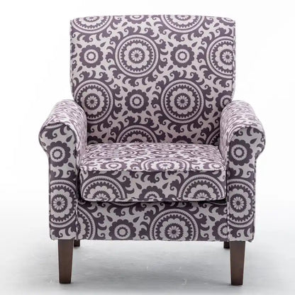 Fauteuil de salon traditionnel à bras roulés