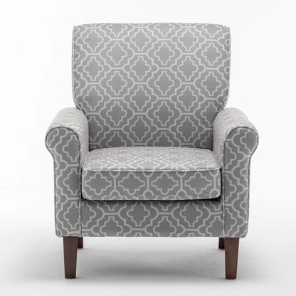 Fauteuil de salon traditionnel à bras roulés