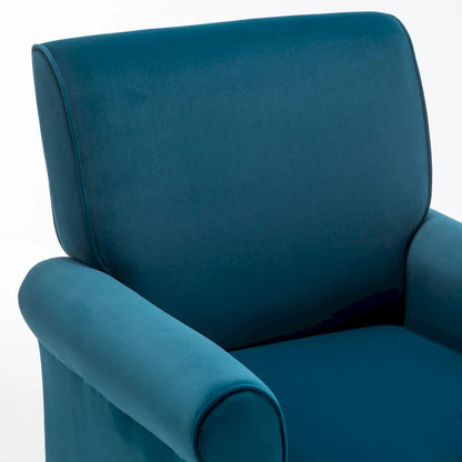 Fauteuil de salon traditionnel à bras roulés
