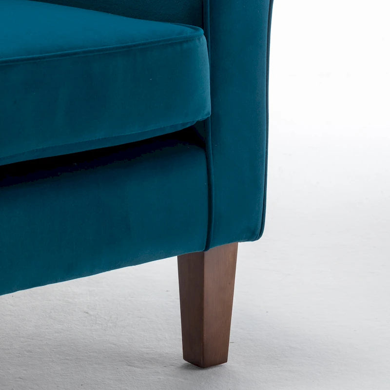 Fauteuil de salon traditionnel à bras roulés