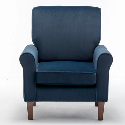 Fauteuil de salon traditionnel à bras roulés