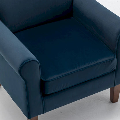 Fauteuil de salon traditionnel à bras roulés
