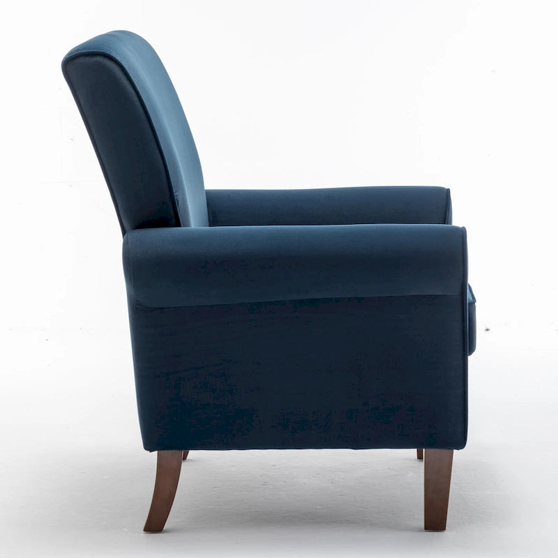 Fauteuil de salon traditionnel à bras roulés