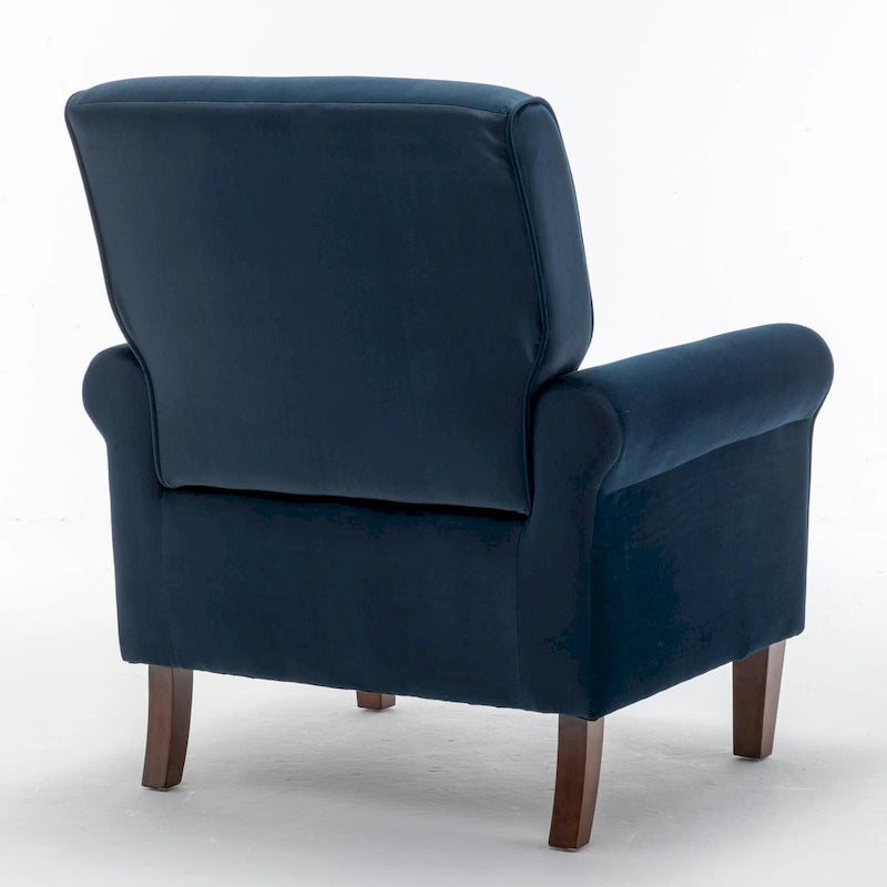 Fauteuil de salon traditionnel à bras roulés