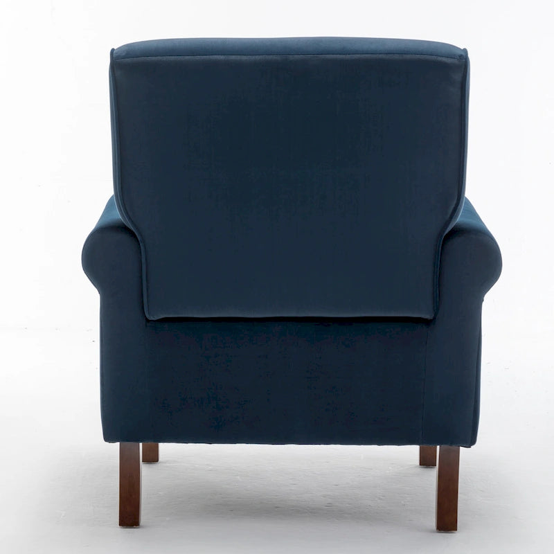 Fauteuil de salon traditionnel à bras roulés