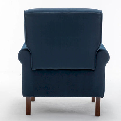 Fauteuil de salon traditionnel à bras roulés
