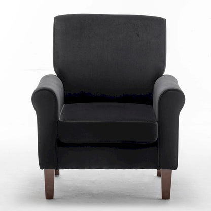 Fauteuil de salon traditionnel à bras roulés