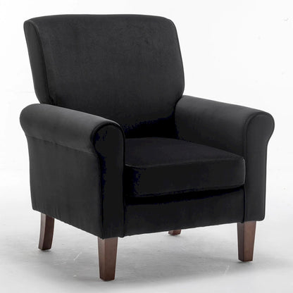 Fauteuil de salon traditionnel à bras roulés