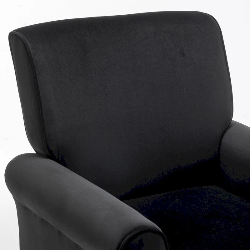 Fauteuil de salon traditionnel à bras roulés