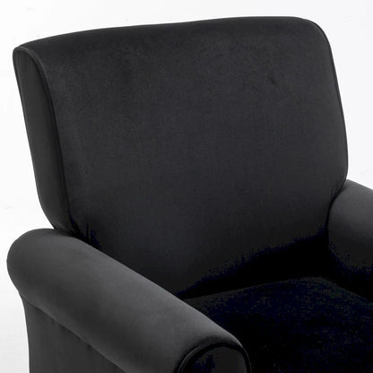 Fauteuil de salon traditionnel à bras roulés
