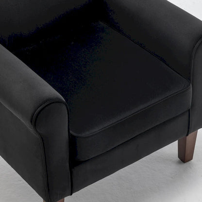 Fauteuil de salon traditionnel à bras roulés