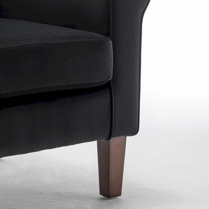 Fauteuil de salon traditionnel à bras roulés