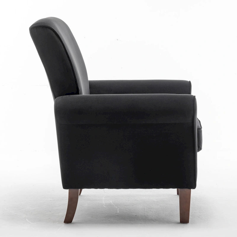 Fauteuil de salon traditionnel à bras roulés