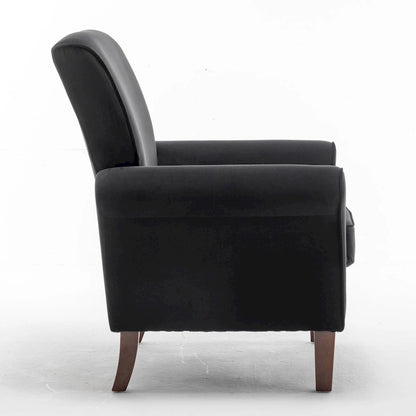 Fauteuil de salon traditionnel à bras roulés